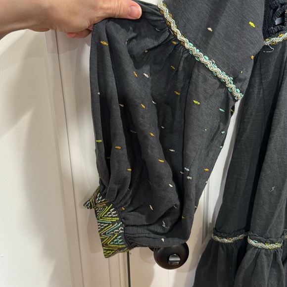 FREE PEOPLE MUCH LOVE EMBROIDERED COTTON TUNIC TOP - Picture 6 of 11